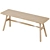 Modern Sustainable Tom Raffield Bench 3D model small image 4