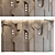 Unique Gypsum Wall Panel Set 3D model small image 1