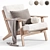 Vintage Armchair GE290 3D Model 3D model small image 1