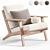 Vintage Armchair GE290 3D Model 3D model small image 4