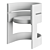 Silver Plate & Leather Chair 3D model small image 5