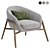 Elegant Cassia Armchair, TrioSetColor 3D model small image 3