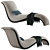 Modern Elegance Chaise in Marin 3D model small image 1