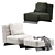 Modern Minotti Twiggy Armchair Design 3D model small image 1