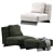 Modern Minotti Twiggy Armchair Design 3D model small image 2
