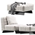 Modern Minotti Twiggy Armchair Design 3D model small image 3