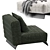 Modern Minotti Twiggy Armchair Design 3D model small image 6