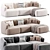 Modern Modular Corner Sofa Set 3D model small image 1