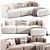 Modern Modular Corner Sofa Set 3D model small image 2