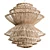 Modern Shiitake Pendant Light - Natural 3D model small image 1