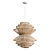 Modern Shiitake Pendant Light - Natural 3D model small image 2