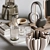 Luxury Elegant Decor Set H84 3D model small image 6