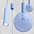 Elegant Blown Glass Pendant Lamp 3D model small image 3