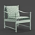 Modern Elegance Leather Lounge Chair 3D model small image 5