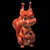 Corona Squirrel Figurine Sculpture 3D model small image 3