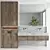 Modern Bathroom Furniture Set 101 3D model small image 1