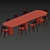 Plauto Maxxxi & Brulla Dining Set 3D model small image 4