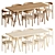 Nikari Modern Dining Set 3D model small image 1