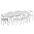Nikari Modern Dining Set 3D model small image 2