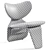 Sculptural Modern Armchair Design 3D model small image 7