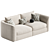 Modern Fabric Como Range Sofa 3D model small image 4