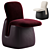 Modern Embrace Dining Chair 3D Model 3D model small image 1