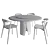 Italian Design Table & Chair 3D model small image 4