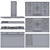 Korting Kitchen Appliance Bundle Set 3D model small image 6