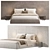 Modern Oriental Style Bed 3D model small image 2