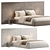 Modern Oriental Style Bed 3D model small image 3