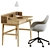 Elegant Work Space Set 3D model small image 2