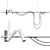 Sleek Clemens Linear Lighting 3D model small image 4