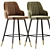 Ergonomic Bar Stool with Backrest 3D model small image 2