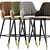 Ergonomic Bar Stool with Backrest 3D model small image 3