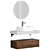 Sleek Modern Floating Vanity Set 3D model small image 3