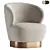 Sleek Swivel Chair: Contemporary Elegance 3D model small image 1