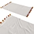 Cotton Bath Rug with Pompons 3D model small image 2