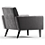 Luxury Delve Velvet Armchair - 2017 3D model small image 3