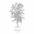 Modern Ficus Benjamina Plant Pot 3D model small image 4