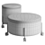 Adjustable Hubsch Pouffe Set 3D model small image 4