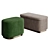  Deco Luxury Home Pouffe 3D model small image 2