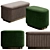  Deco Luxury Home Pouffe 3D model small image 6