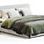 Sleek Modern Upholstered Bed Render 3D model small image 2