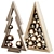 Contemporary Christmas Trees Set 3D model small image 1