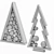 Contemporary Christmas Trees Set 3D model small image 4