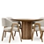 Luxury Dining Set: Jose Trevor Chair & Palaise Table 3D model small image 2