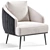 Sleek Shelbi Armchair: Modern Elegance 3D model small image 2