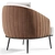 Sleek Shelbi Armchair: Modern Elegance 3D model small image 5