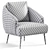 Sleek Shelbi Armchair: Modern Elegance 3D model small image 6