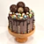 Smarties and Egg Chocolate Birthday Cake 3D model small image 3